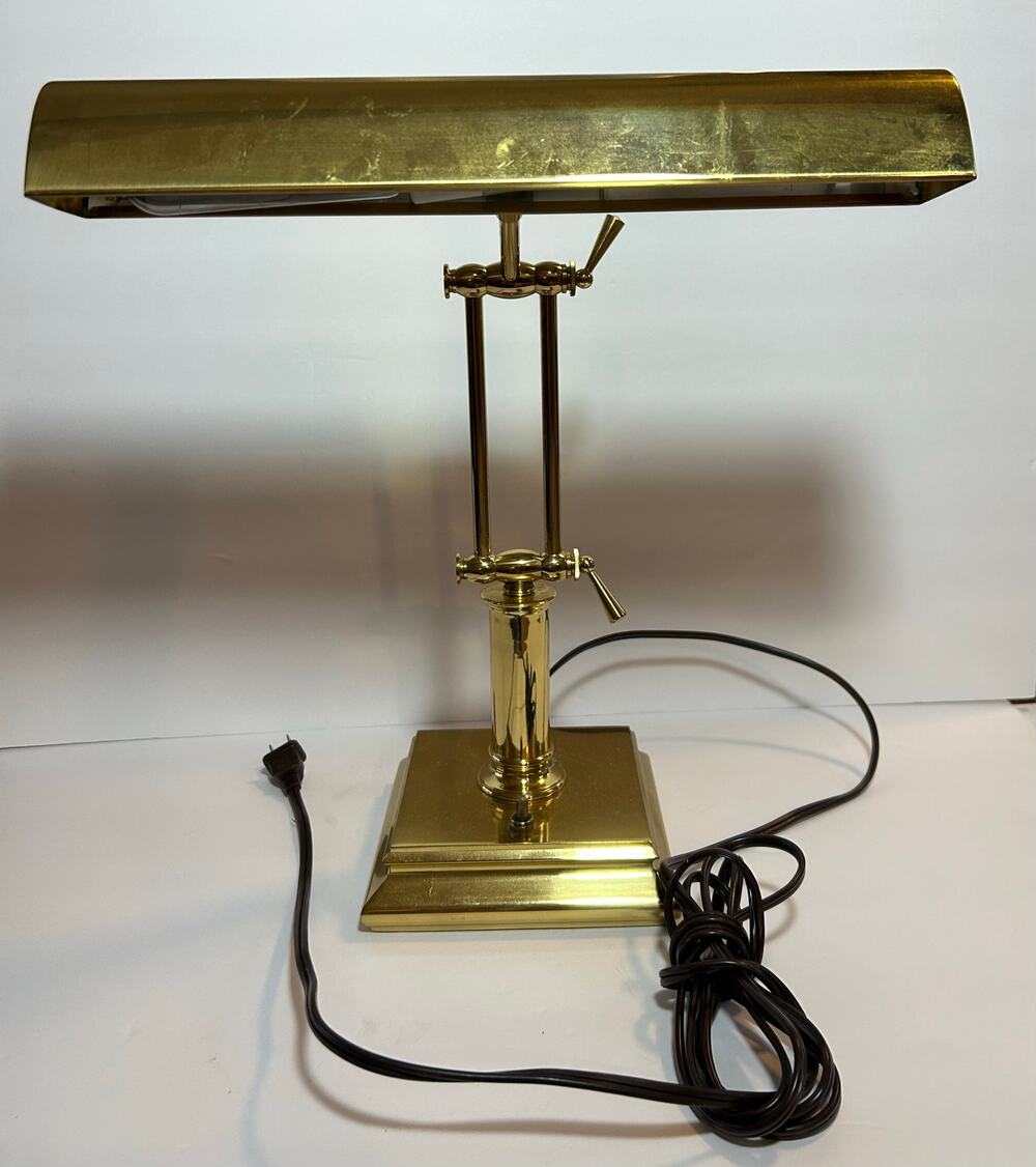 House Of Troy Articulating Brass Desk or Piano Lamp 14" Tested Model BJ24656